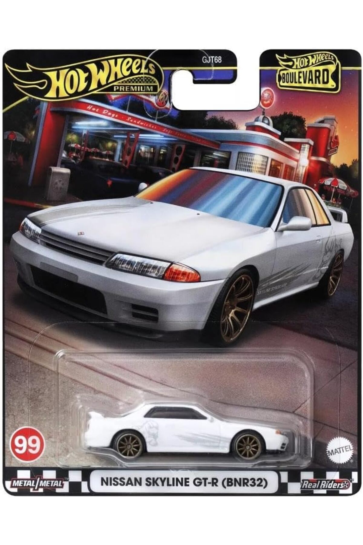 ماشین اسباب بازی بلوار پریمیوم نیسان اسکای لاین GT R BNR32 GJT68 99 از ترکیه HOT WHEELS