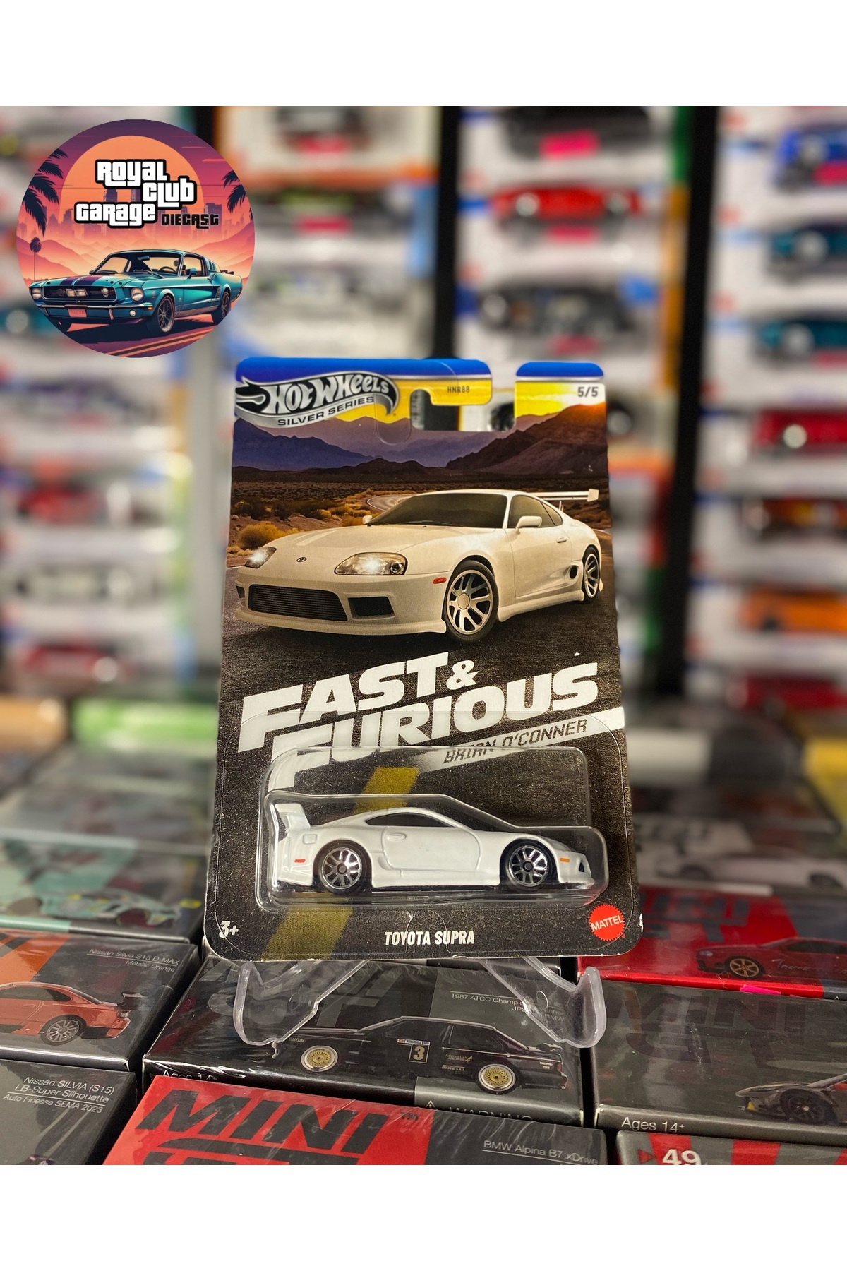 ماشین اسباب بازی تویوتا سوپرا برایان اوکانر سریع و خشمگین سری نقره ای سفید 1 64 از ترکیه HOT WHEELS