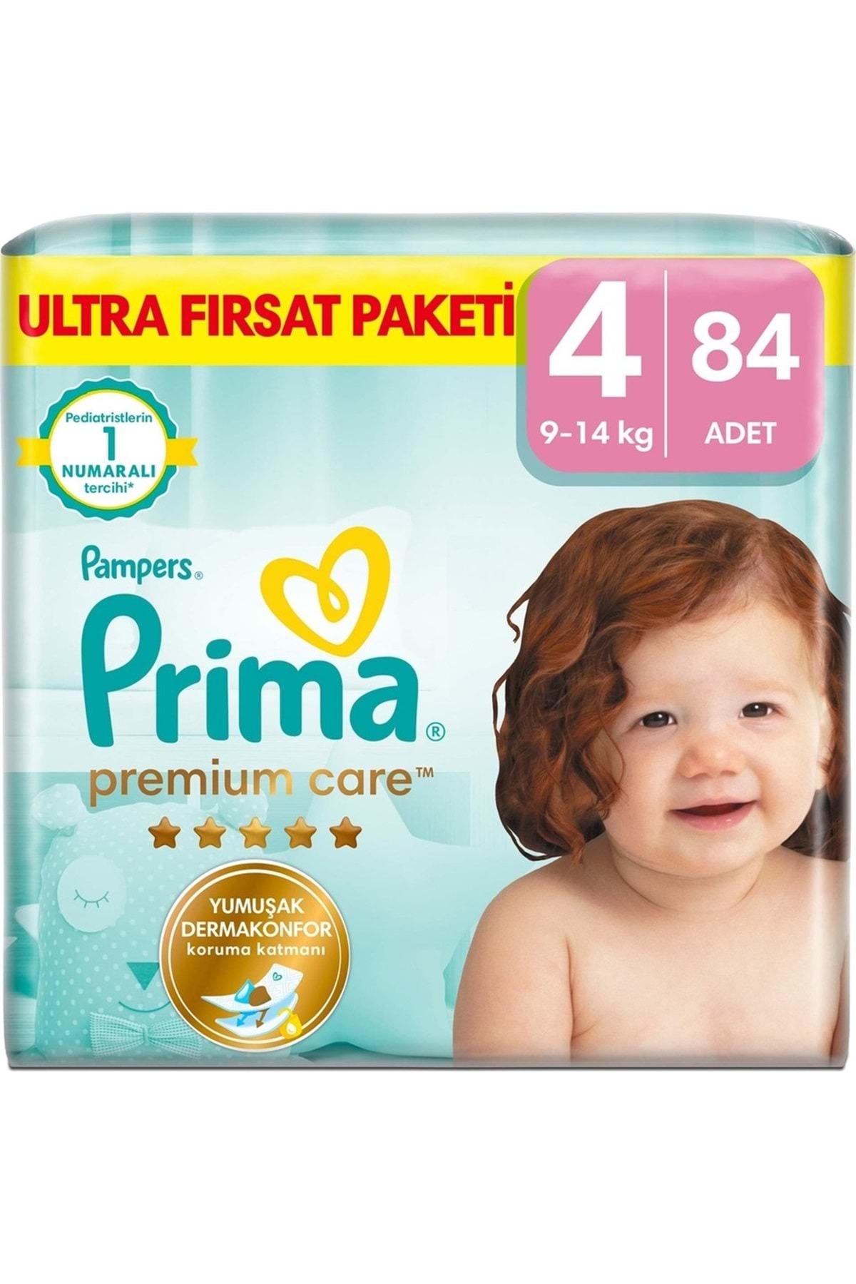 پوشک بچه BABY DAIPER PREMIUM CARE 4NO 84 اورجینال Prima
