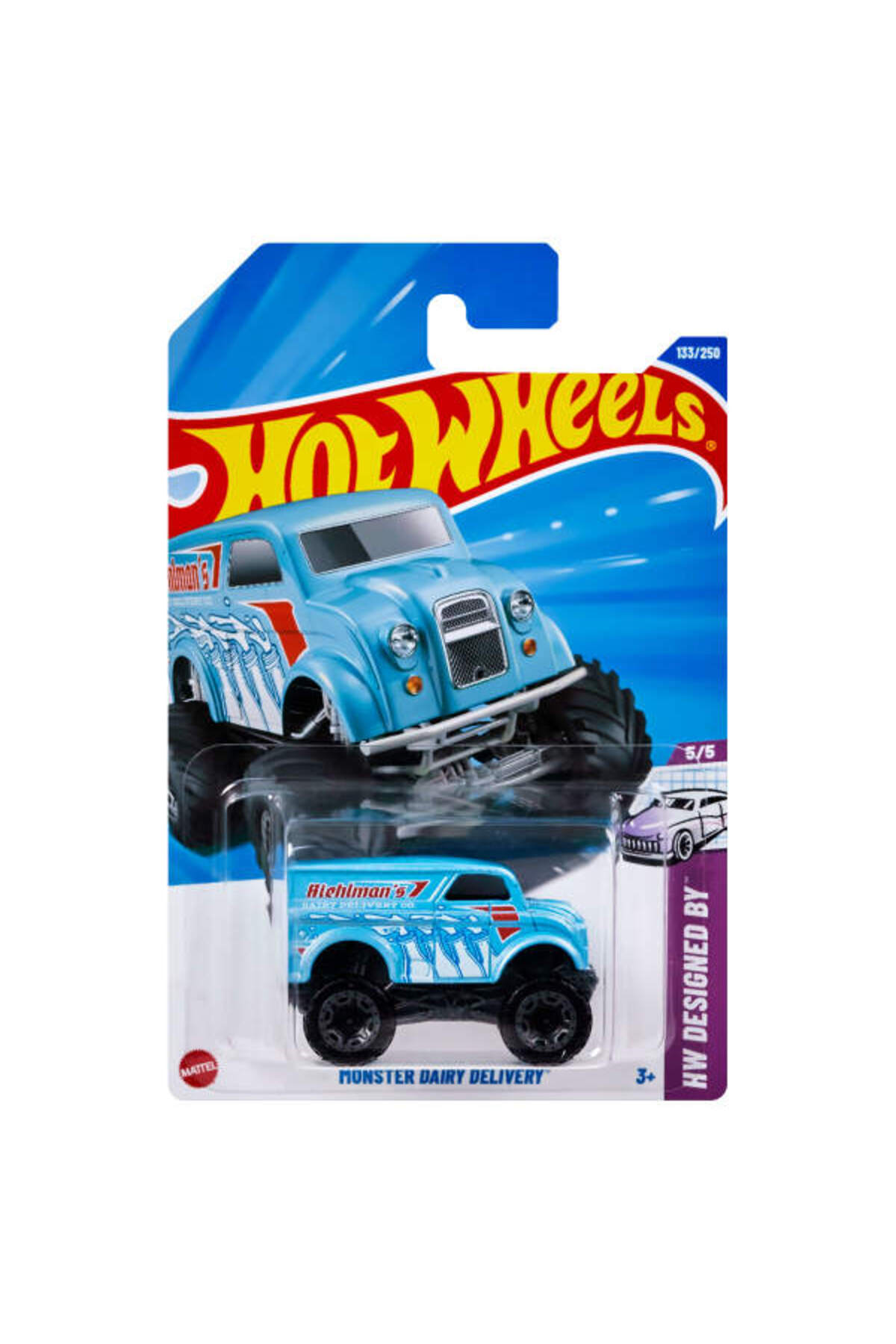 ماشین اسباب بازی SINGLE CARS MONSTER DAIRY DELIVERY HYX93 SHORT CARD 1 64 از ترکیه HOT WHEELS