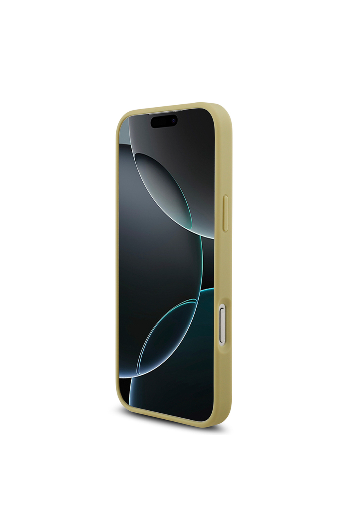کاور و قاب سازگار با IPHONE 17 PRO MAX طلایی لوگوی سطح پشتی مثلثی لایسنس دار سنگی اورجینال Guess