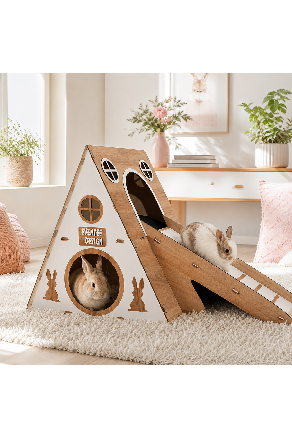 خانه خرگوش مدل بنگلو رمپ‌دار سونتین دیزاین Seventeen Design