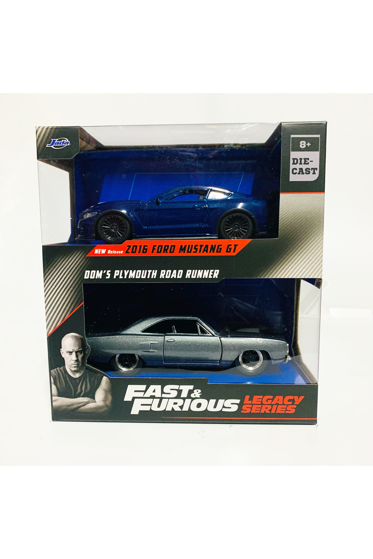 مدل خودرو بسته دوقلو سری فست و خشمگین LEGACY FORD MUSTANG GT350 PLYMOUTH ROAD RUNNER اورجینال Jada