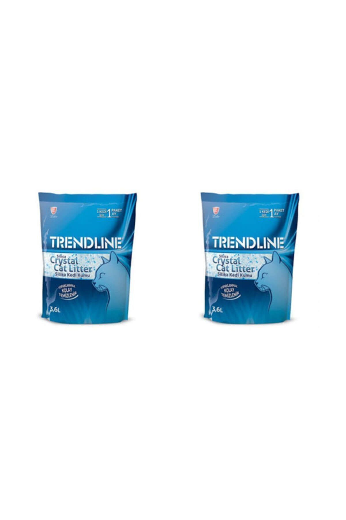 خاک گربه کریستالی سیلیکا بدون گردوغبار ترندلاین Trendline، ۲ بسته ۳٫۶ لیتری