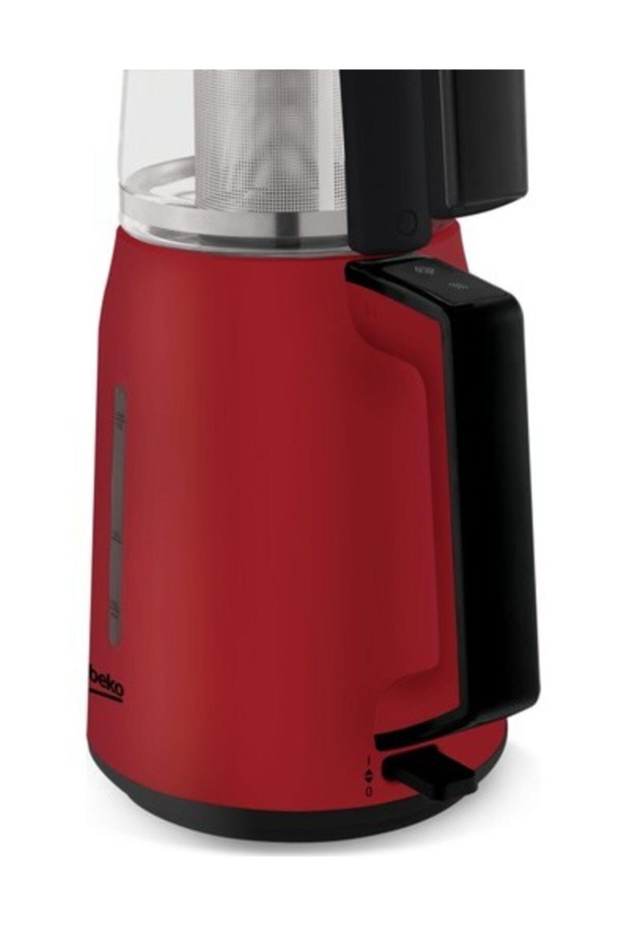 چای ساز دستگاه خوری شیشه ای قرمز 2940 K 1750 وات اورجینال Beko