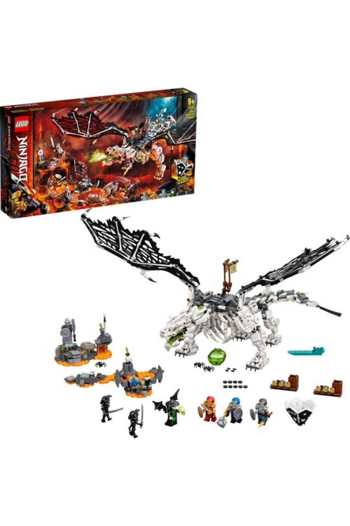 لگو و اسباب بازی های ساخت محور 71721 NINJAGO SKULL SORCERER'S DRAGON اورجینال LEGO