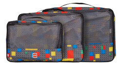ست ۳ تکه نظم‌دهنده سفر لگو LEGO Iconic مدل 20368-2607، طرح قطعات رنگی، حجم ۵۳ لیتر