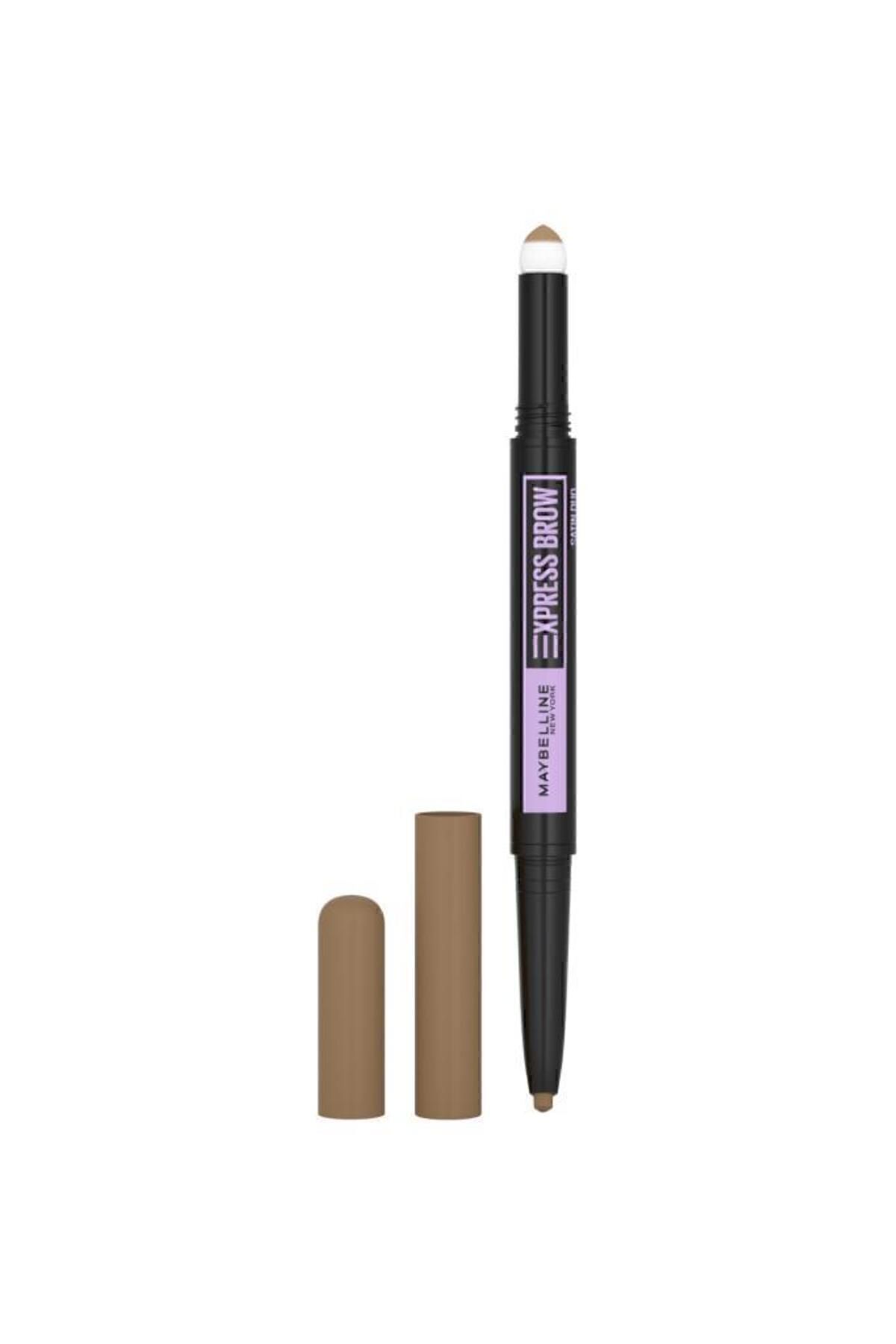 Maybelline New York  مداد ابرو دو طرفه Express Brow ماندگاری 8 ساعته شماره 01 رنگ روشن