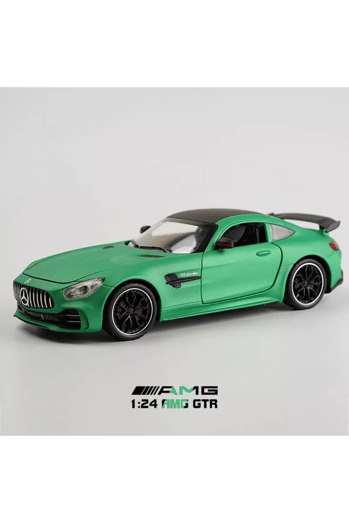 مدل خودرو مرسدس بنز AMG GTR ماشین V8 توربو با درهای باز چراغ و صدا اورجینال scntoys