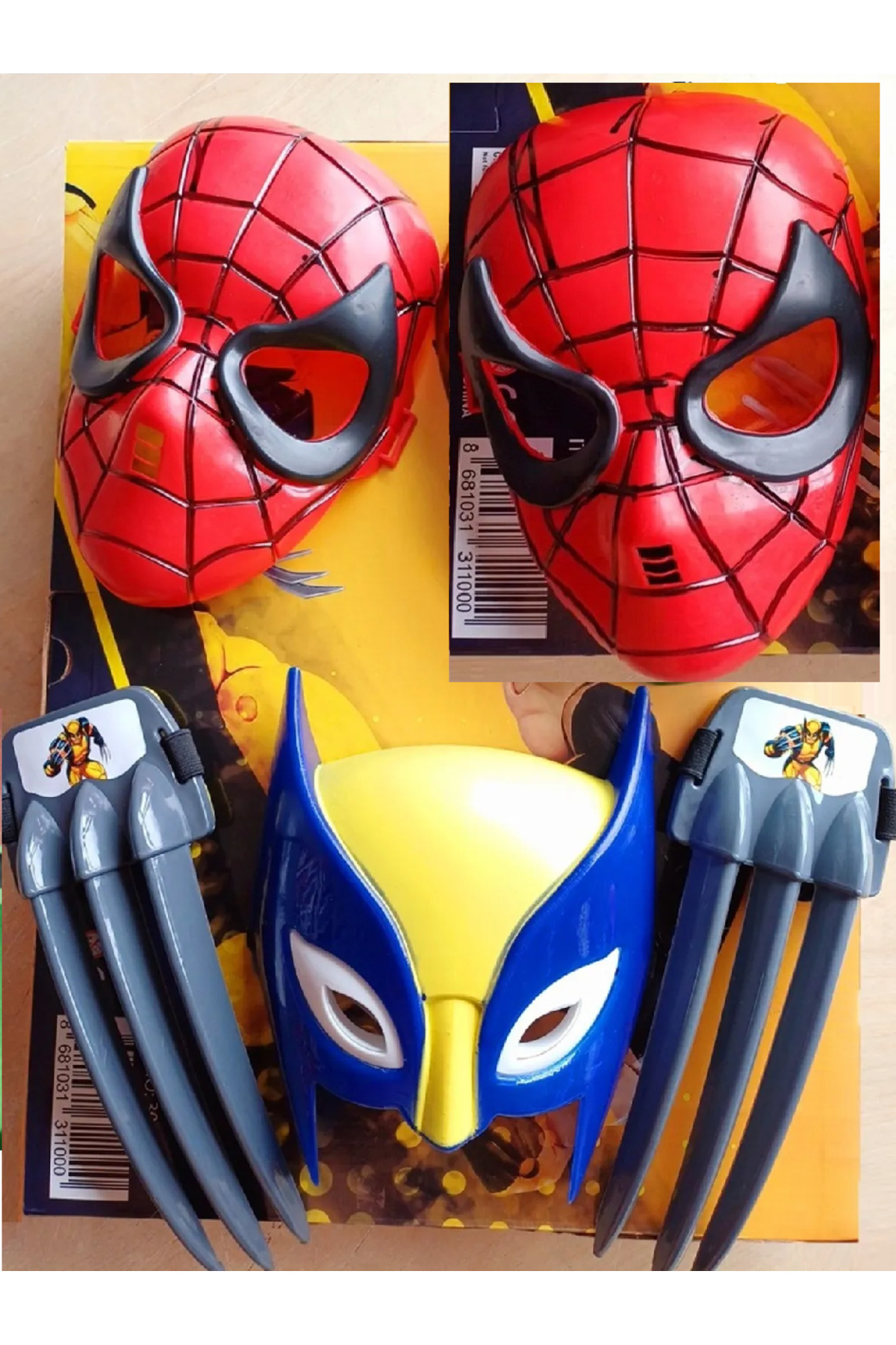 اسباب بازی های فیگور دیگر تیغه مچ و ماسک نورانی WOLVERINE LOGAN 5 SPIDERMAN OYUNCAKSAHİLİ
