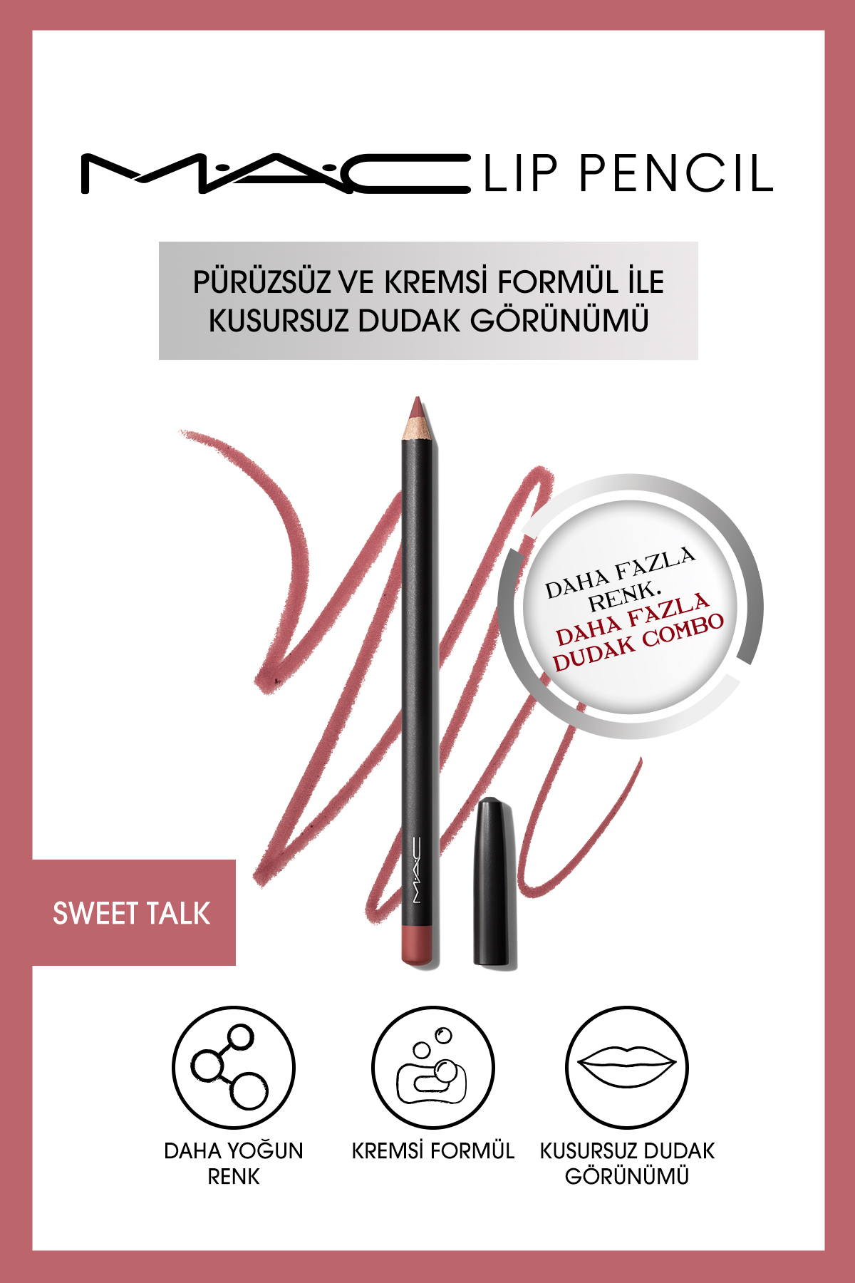 خط لب مداد 1. اورجینال Mac