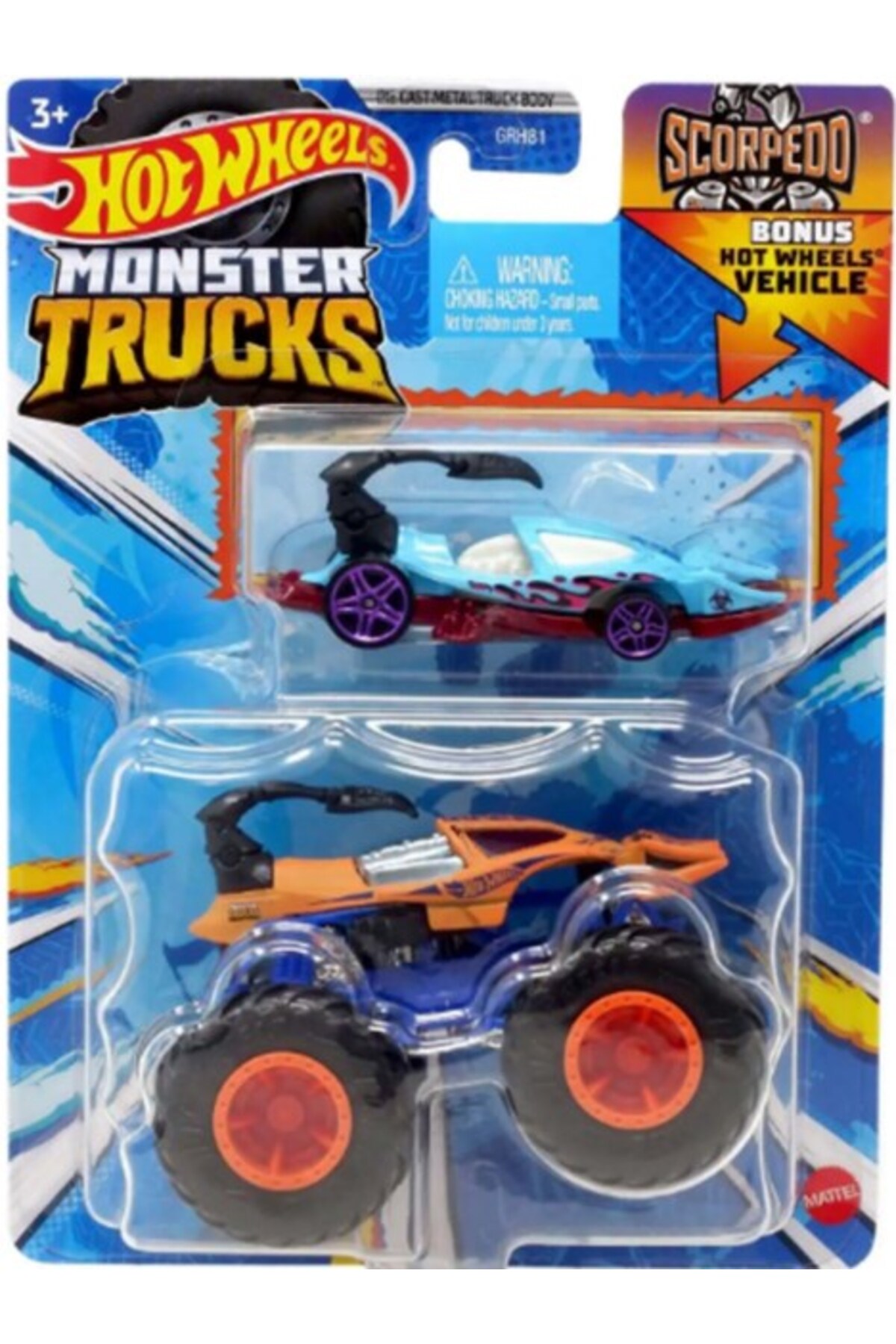 ماشین اسباب بازی کامیون های هیولا 1:64 CARS BINARY SECKPEDO HWN45 هات ویلز اورجینال HOT WHEELS