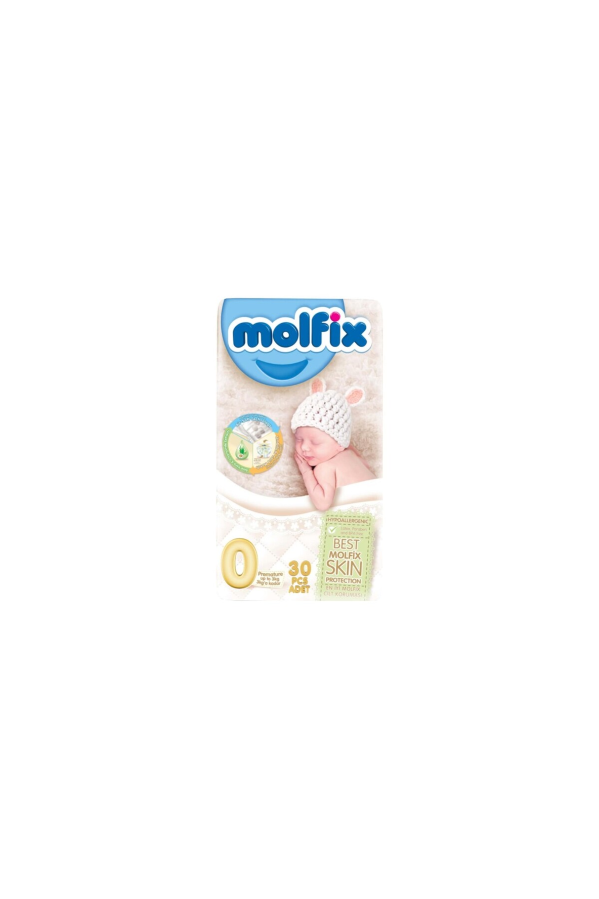 پوشک بچه نارس 0 30 قطعه اورجینال Molfix