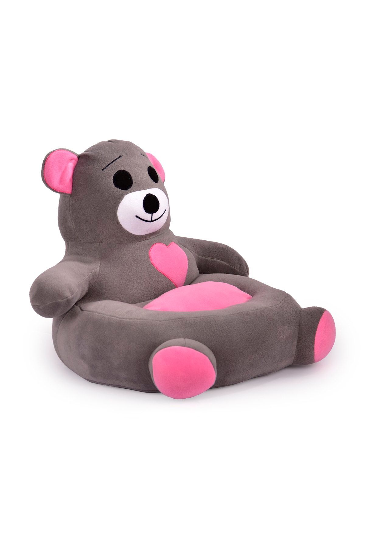 اسباب بازی های پشمی صندلی مخملی بچه خرس عروسکی – TEDDY BEAR SEAT GREY PINK TOKKO
