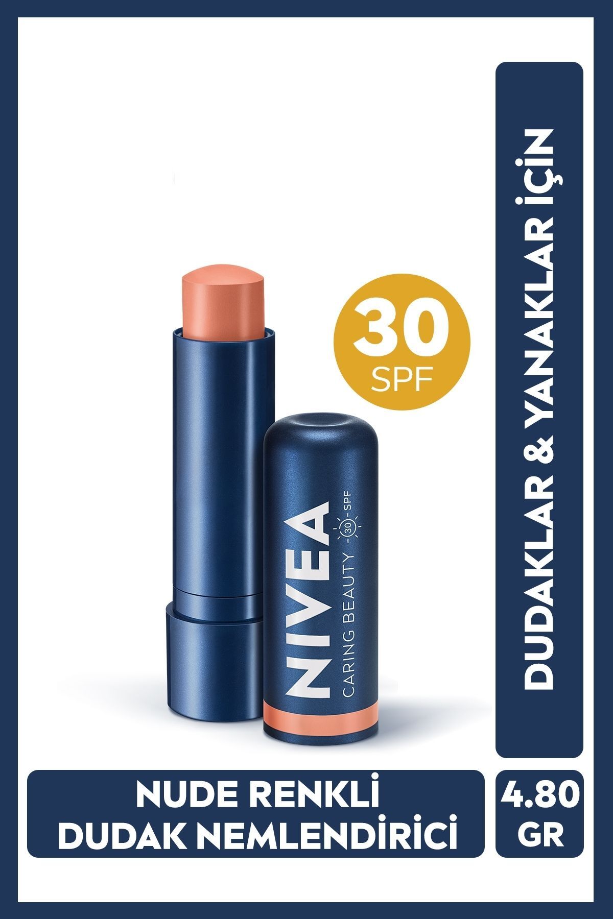 کرم مراقبت لب رنگی نیوآ رنگ نود با SPF30 -مرطوب کننده، SPF30، روغن های طبیعی، ویتامین E، برای لب ها و گونه ها