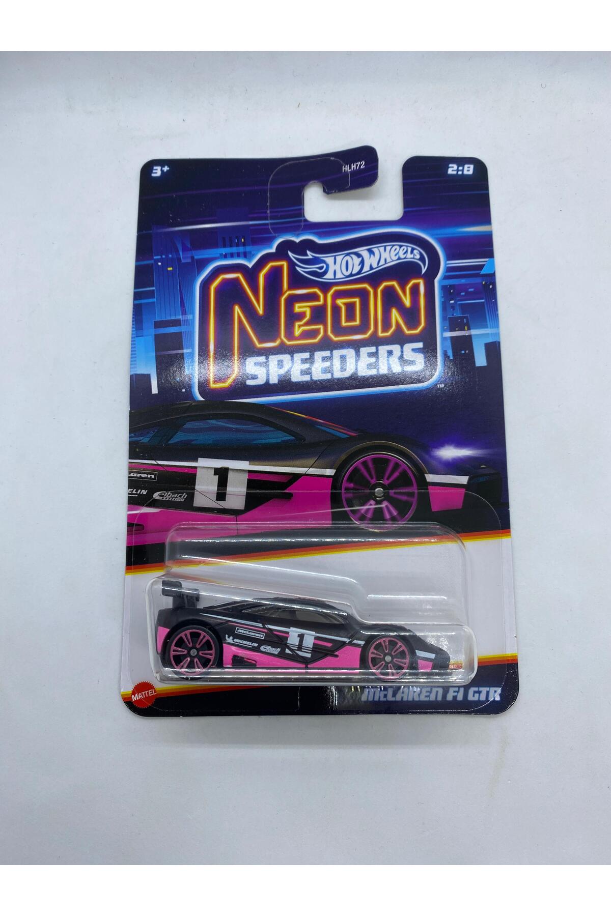 ماشین اسباب بازی MCLAREN F1 GTR NEON SPEEDERS هات ویلز اورجینال HOT WHEELS