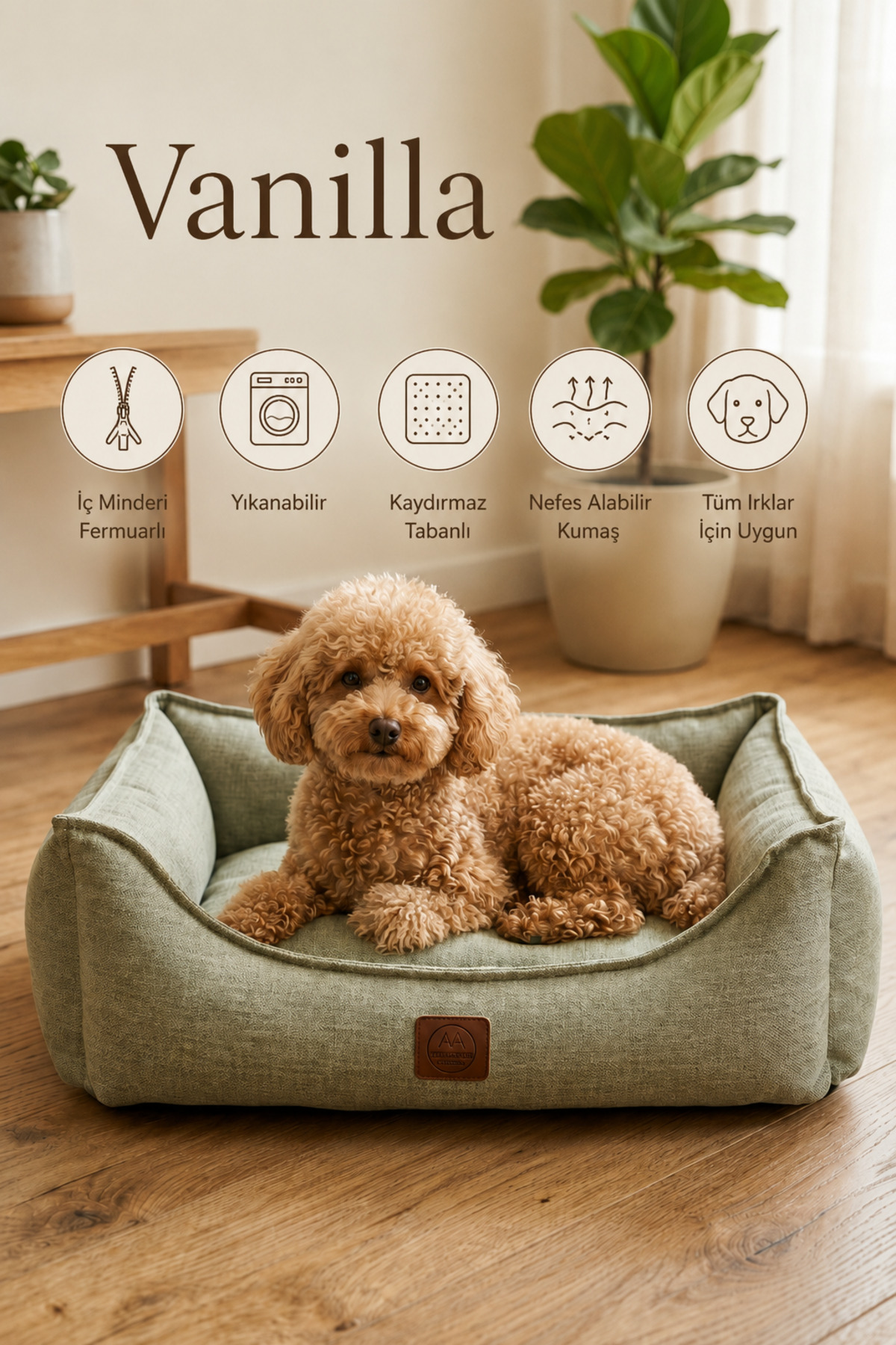 تخت گربه و سگ جانگولیکا پت پروداکتس Jungolica Pet Products، مدل JPP94، سبز با بالشتک داخلی جداشدنی