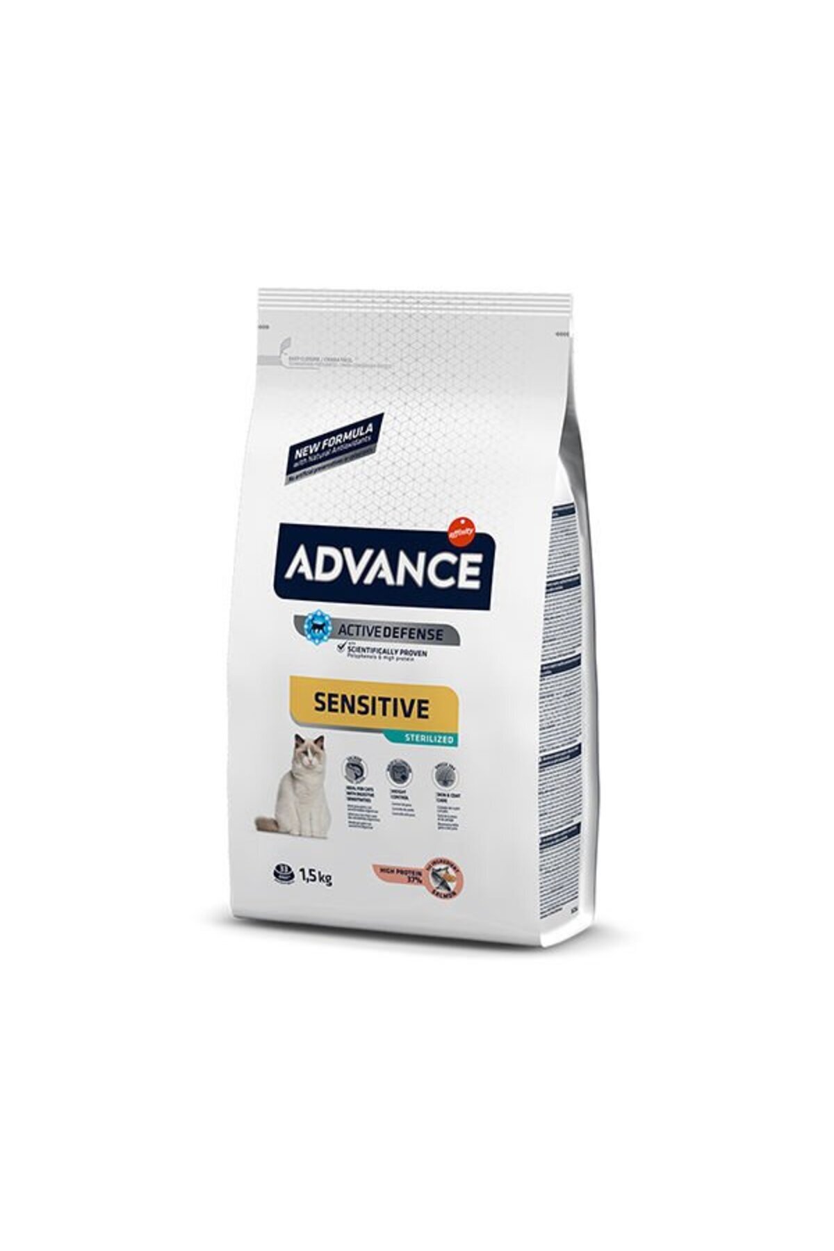 غذای خشک گربه عقیم‌شده و حساس گوارشی ادونس Advance Salmon Sensitive، ۱٫۵ کیلوگرم 1.5 Kg