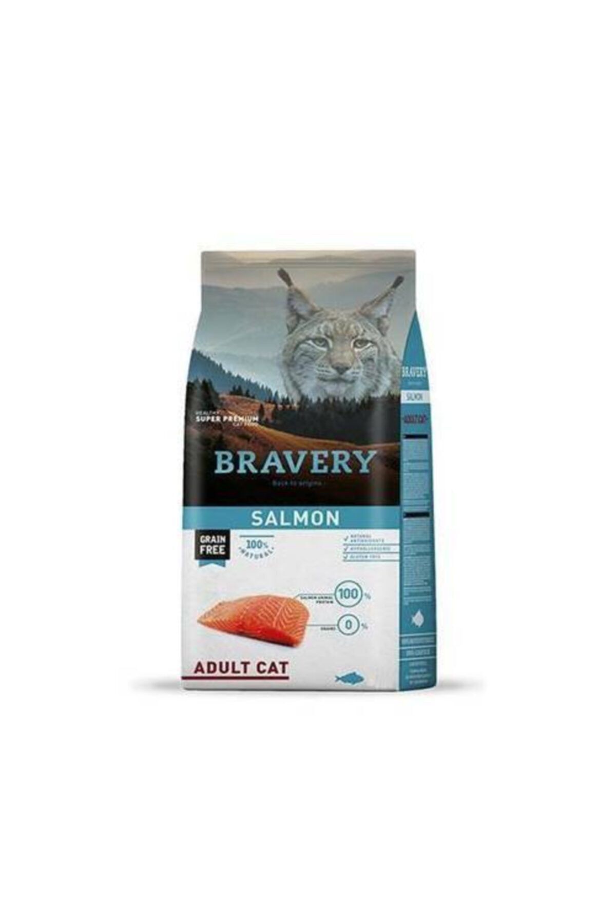 غذای خشک گربه بریوری Bravery با سالمون، بدون غلات، ۲ کیلوگرم