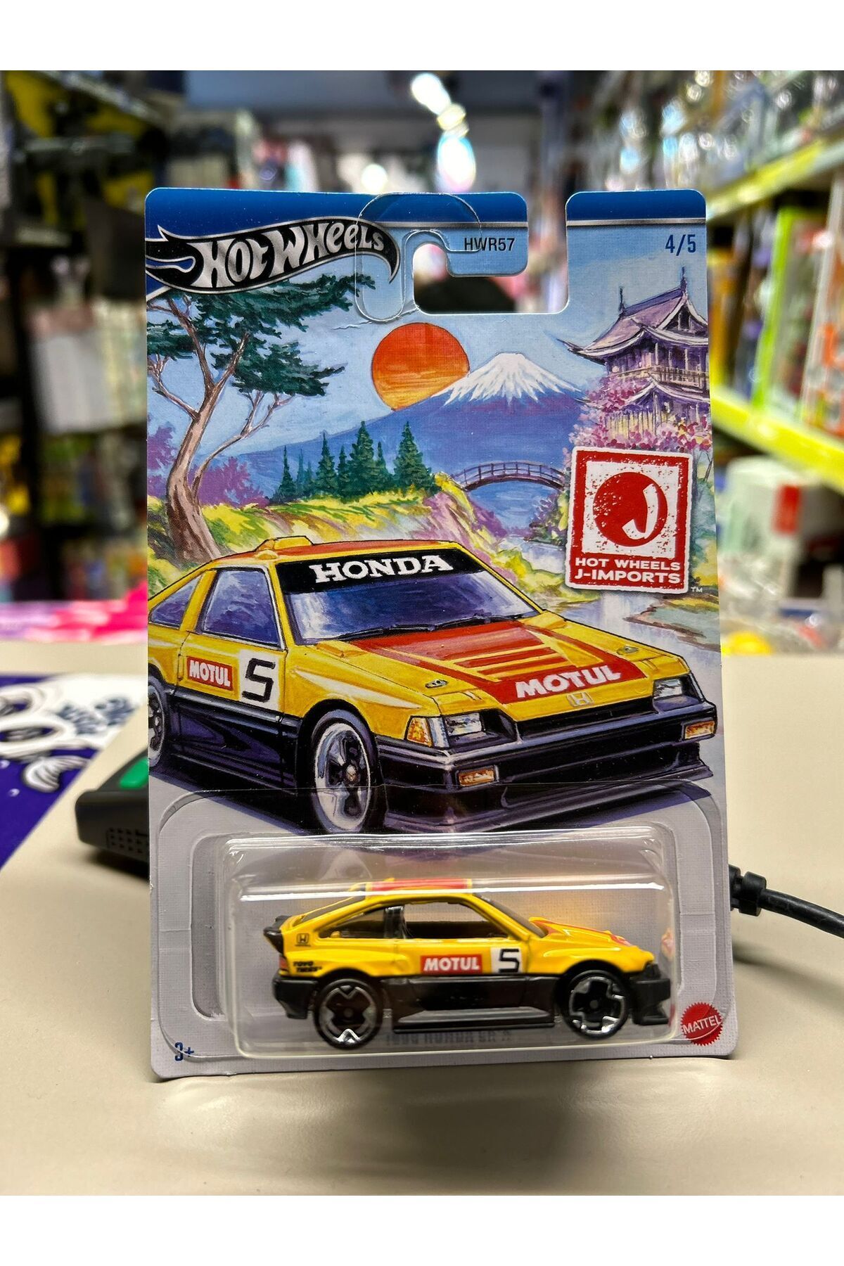 ماشین اسباب بازی با مضمون J IMPORTS 1985 HONDA CR X HWR57 HRT03 هات ویلز اورجینال HOT WHEELS