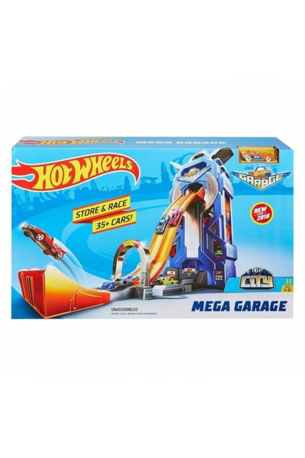 ماشین اسباب بازی HOTWHEELS MEGA GARAGE TOWER RACE هات ویلز اورجینال HOT WHEELS