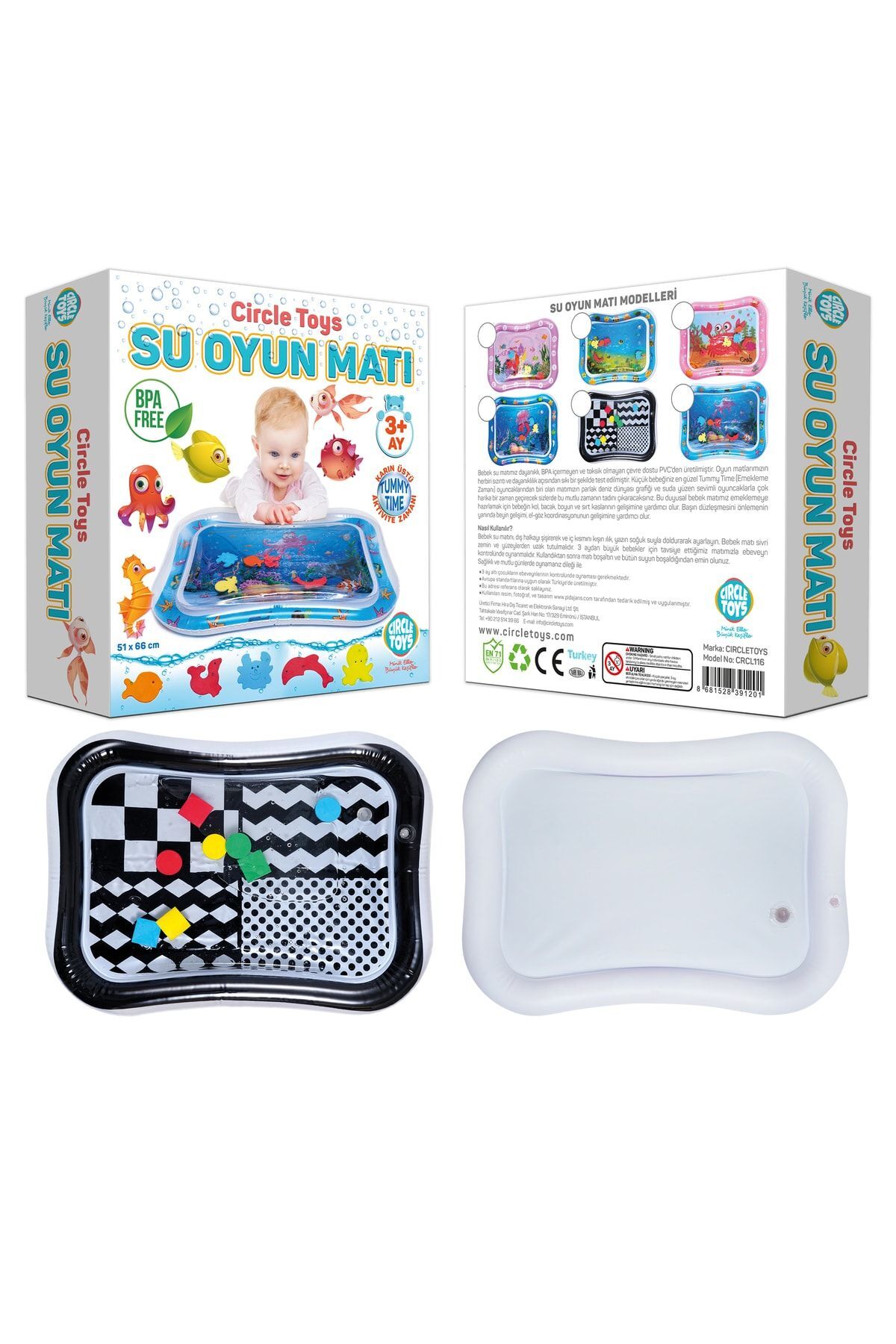 وسایل دریا حصیر بچه شکم زمان فعالیت اسباب بازی استخر آب Circle Toys