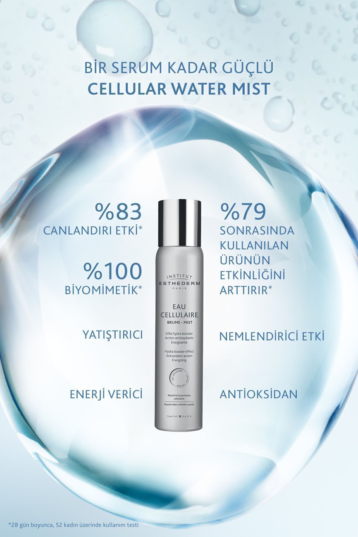 INSTITUT ESTHEDERM آب میست سلولار هیالورونیک اسید آنتی اکسیدان مرطوب کننده موثر 100 میلی لیتر