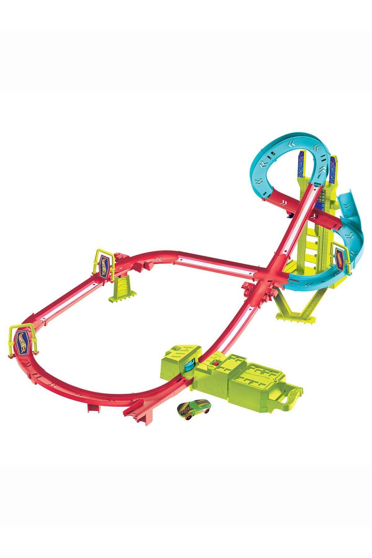 ماشین اسباب بازی ست پیست هیجان انگیز مسابقه چندگانه نئون ریس HPC07 از ترکیه HOT WHEELS