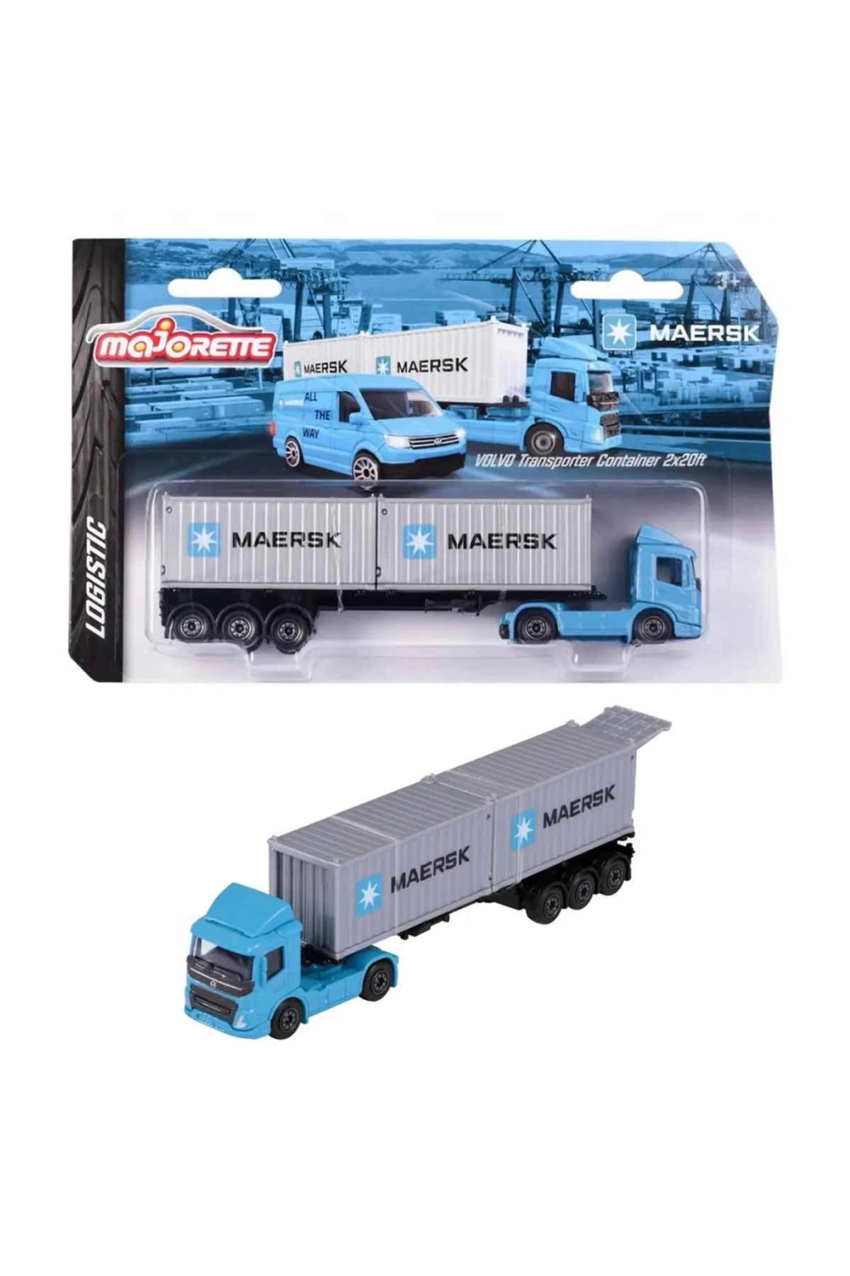 مدل خودرو وسیله نقلیه حمل و نقل لجستیک با موضوع MAJORETTE MAERSK اورجینال NW NessiWorld