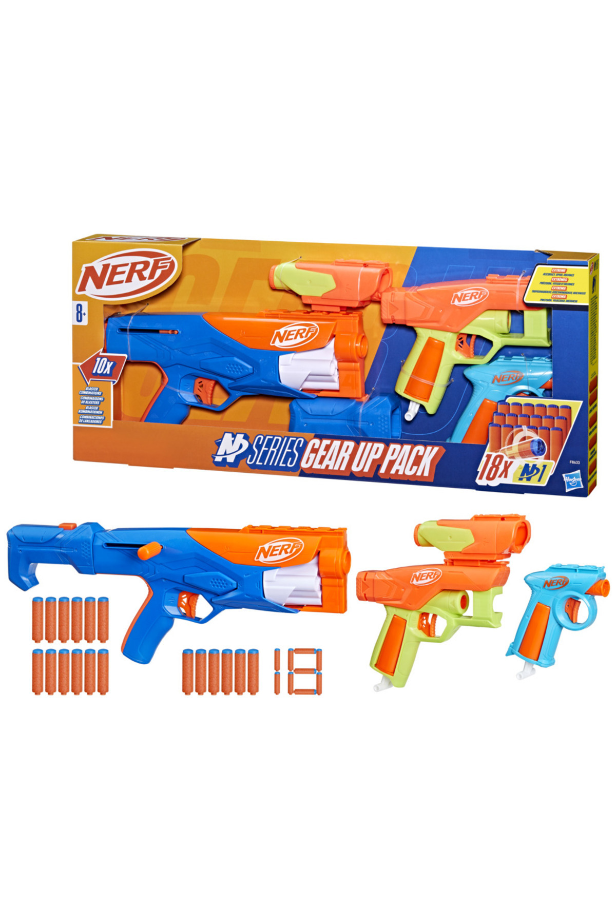 تفنگ های اسباب بازی و آب بسته دنده NESISI نرف اورجینال Nerf