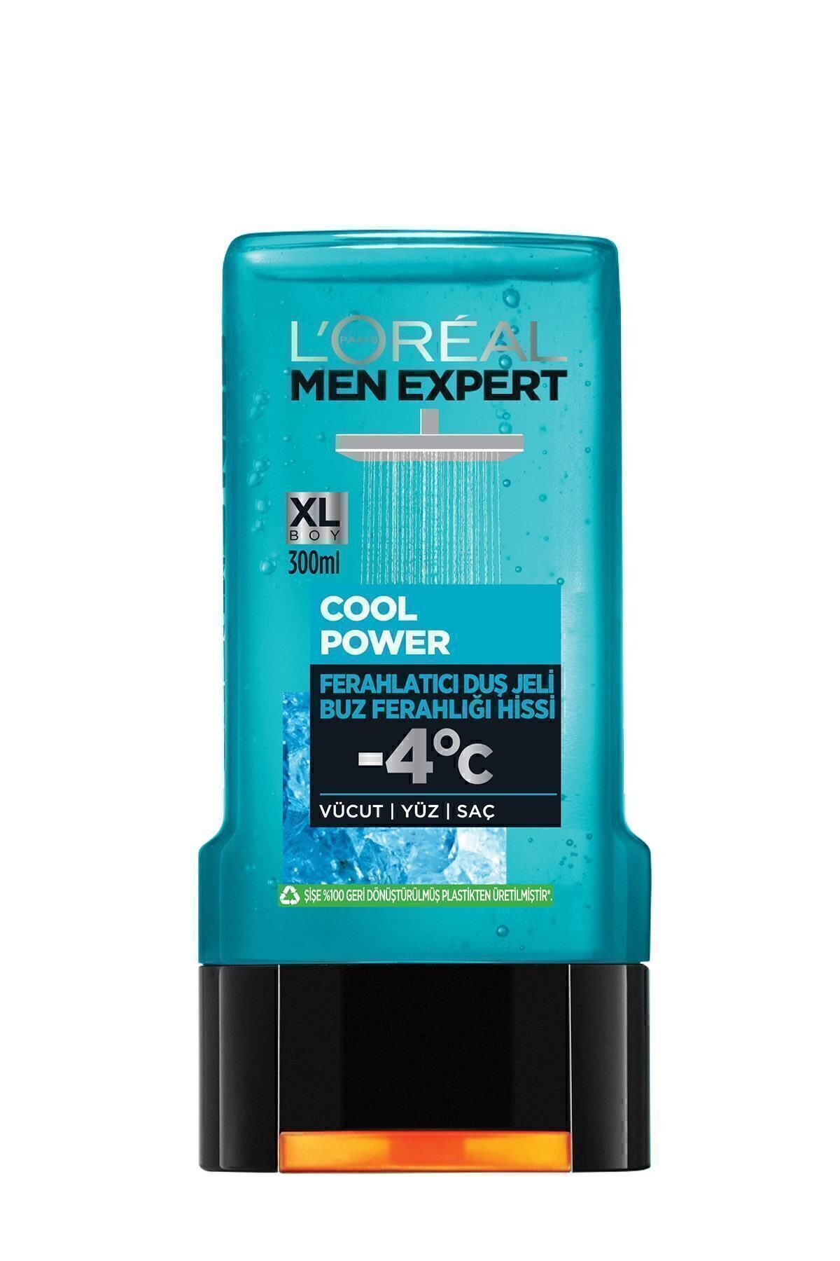 L'Oreal Paris Men Expert ژل حمام تازه‌کننده قدرت‌بخش خنک کننده 300 میلی‌لیتر