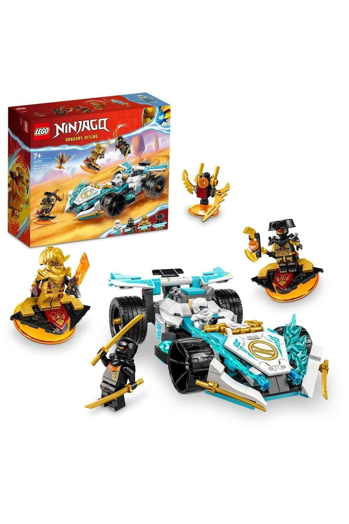 اسباب بازی های دیگر NINJAGO ZANE'S DRAGON FORCE SPINJITZU RACER 71791 اورجینال LEGO