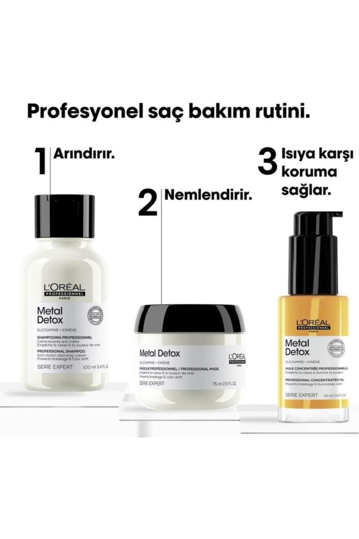 شامپو مردانه و زنانه LOREAL PROFESSIONAL SERIE EXPERT METAL DETOX MINI DUO کیت 100+75+30 میل L'oreal Professionnel