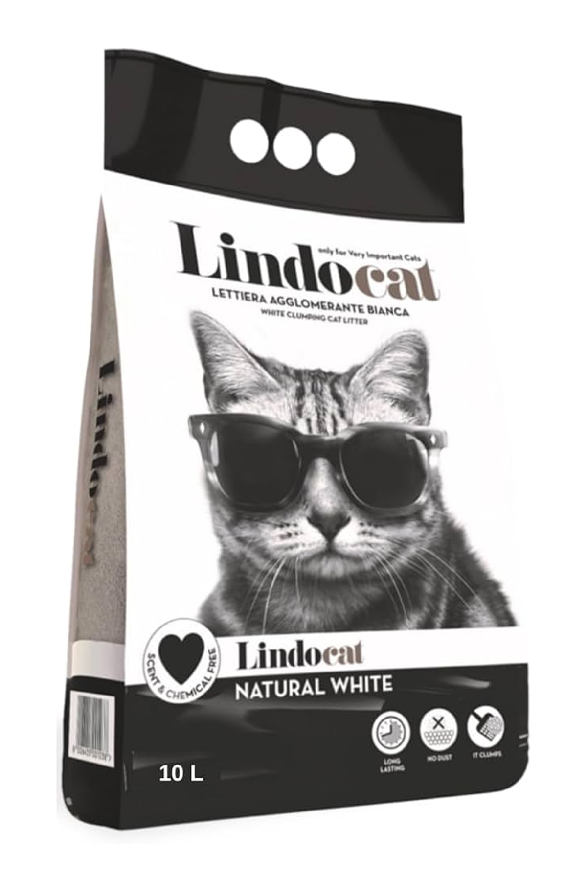 خاک گربه بنتونیتی دانه‌درشت و بدون بو لیندو کت Lindo Cat، ۱۰ لیتر