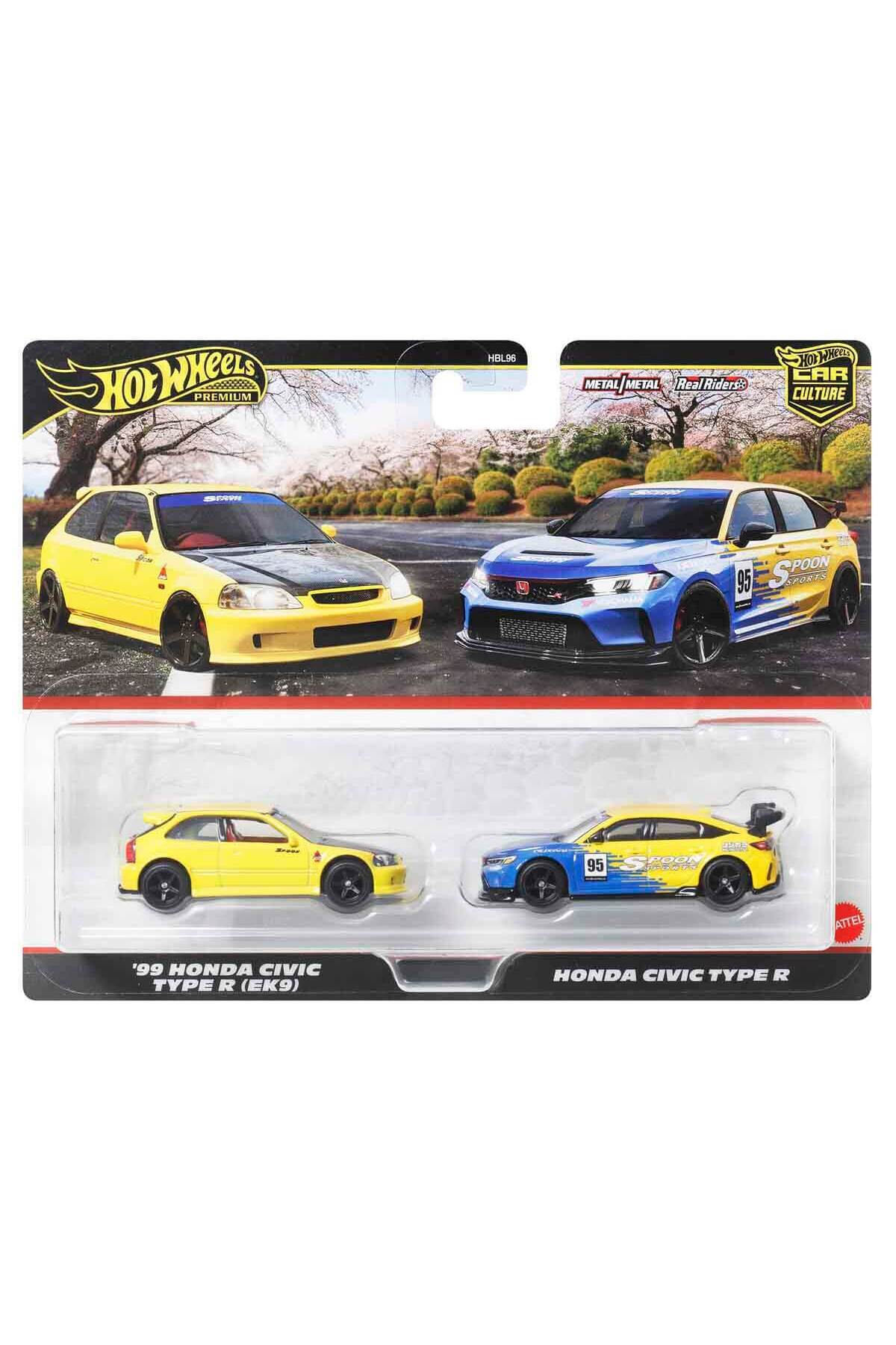 مدل خودرو پک 2 پریمیوم فرهنگ 99 هوندا سیویک نوع R ضمیمه 9 و تایپ HBL96 JBL00 از ترکیه HOT WHEELS