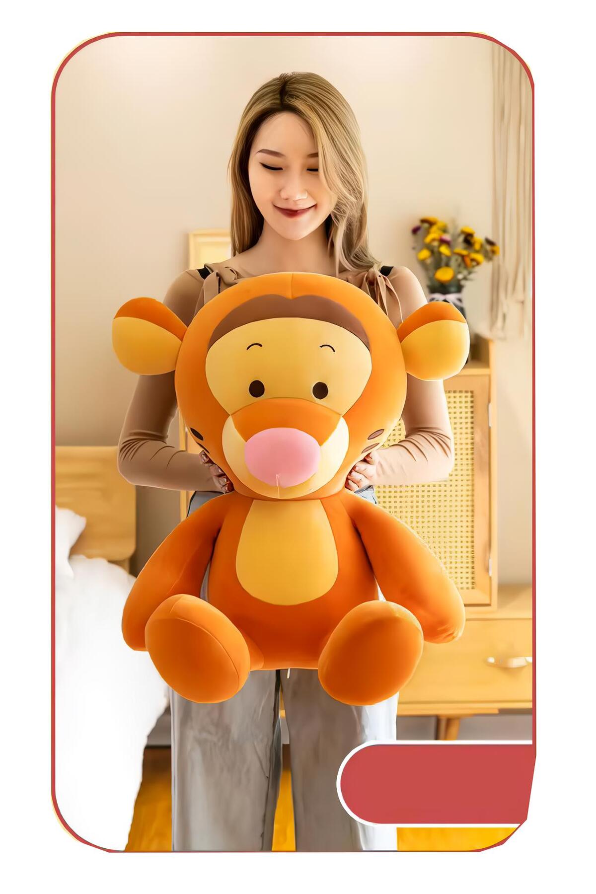 اسباب بازی های پشمی پارچه وارداتی WINNIE THE POOH TIGER انیمه فیگور مخمل دار SLEEPING & PLAYMATE 50 سانتی متر. e-life shop