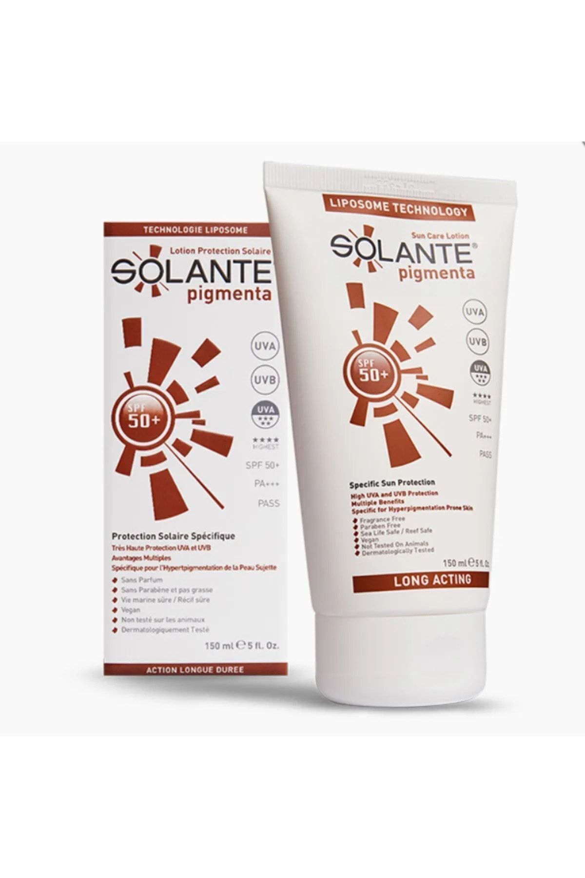 کرم ضد آفتاب صورت لوسیون لکه های تیره رنگدانه SPF 50 150 میل S.K.T Solante
