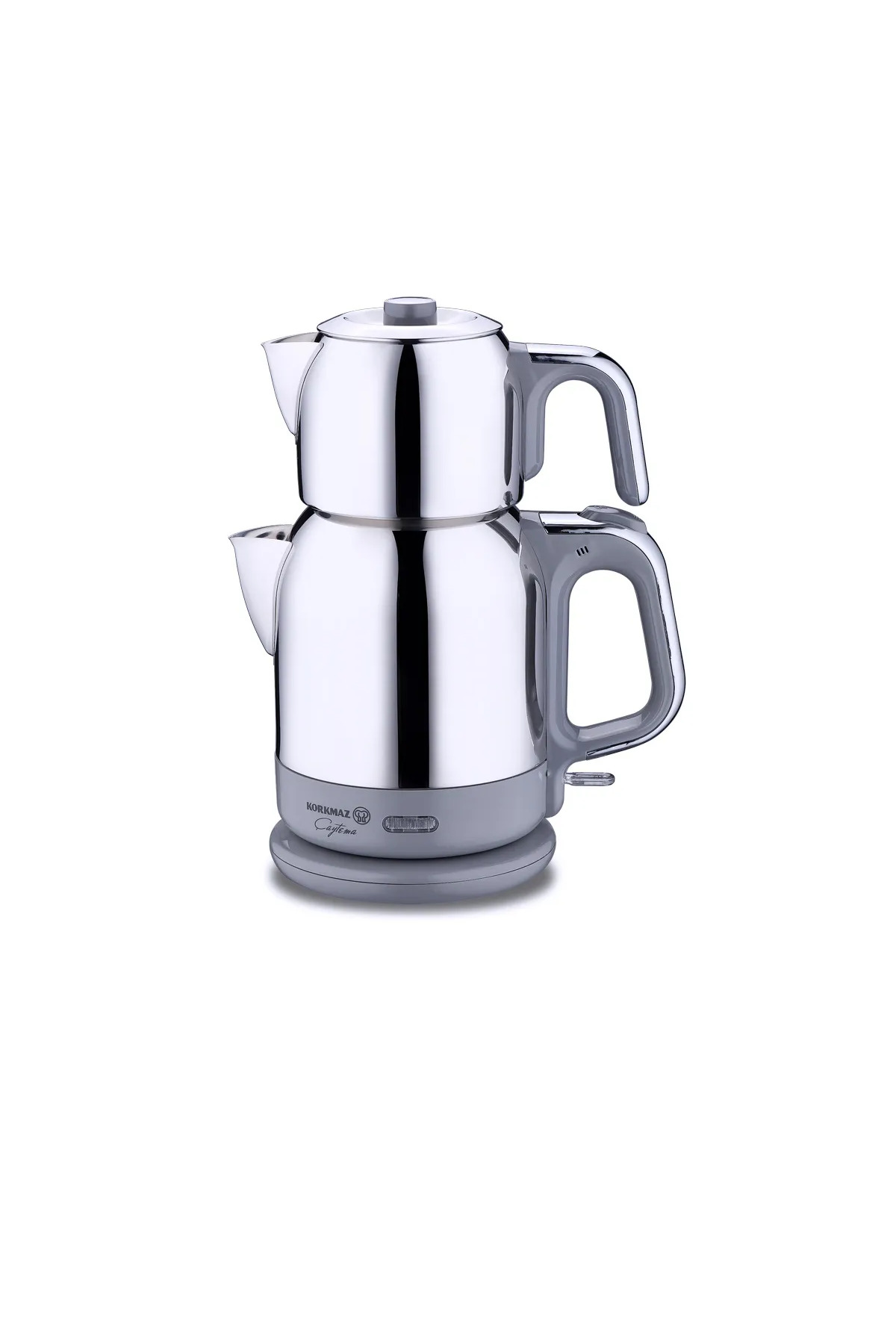 چای ساز قوری برقی A331 10 INOX GREY اورجینال KORKMAZ
