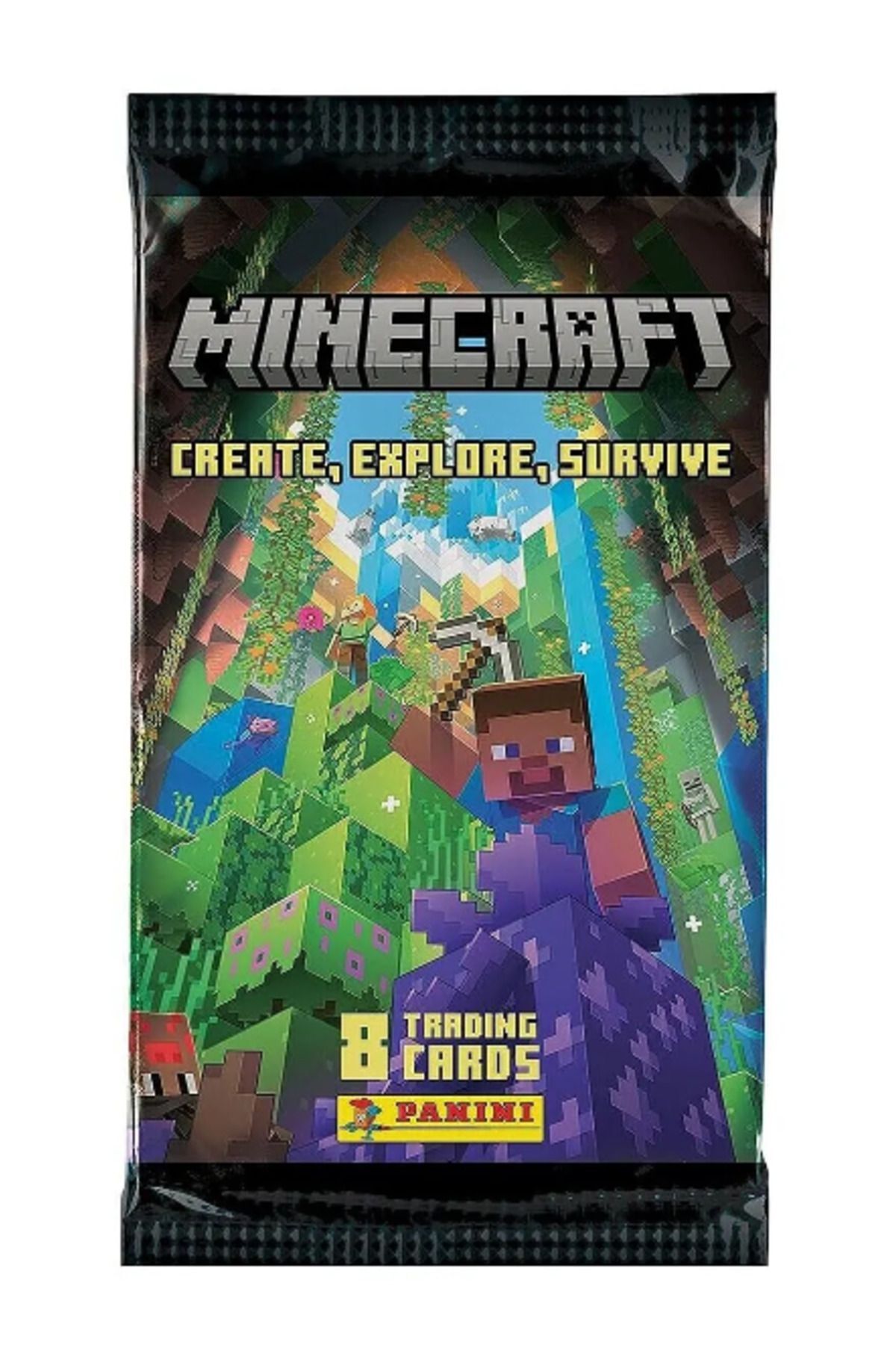 کارت بازی کارت‌های ماجراجویی MINECRAFT 2024 سری 1 بسته 8 در هر Panini
