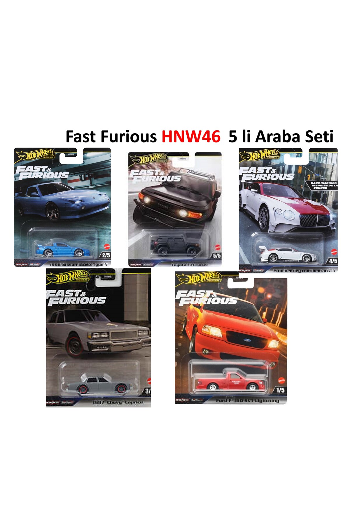 ماشین اسباب بازی چرخ های داغ سریع خشمگین و سری ARAR HNW46 هات ویلز اورجینال HOT WHEELS