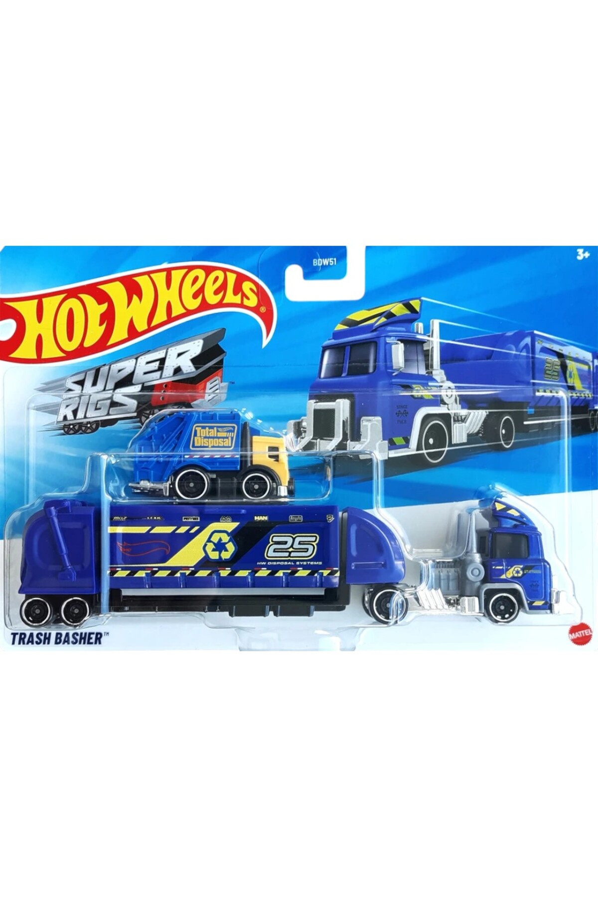 ماشین اسباب بازی SUPER RIGS TRASH BASHER از ترکیه HOT WHEELS