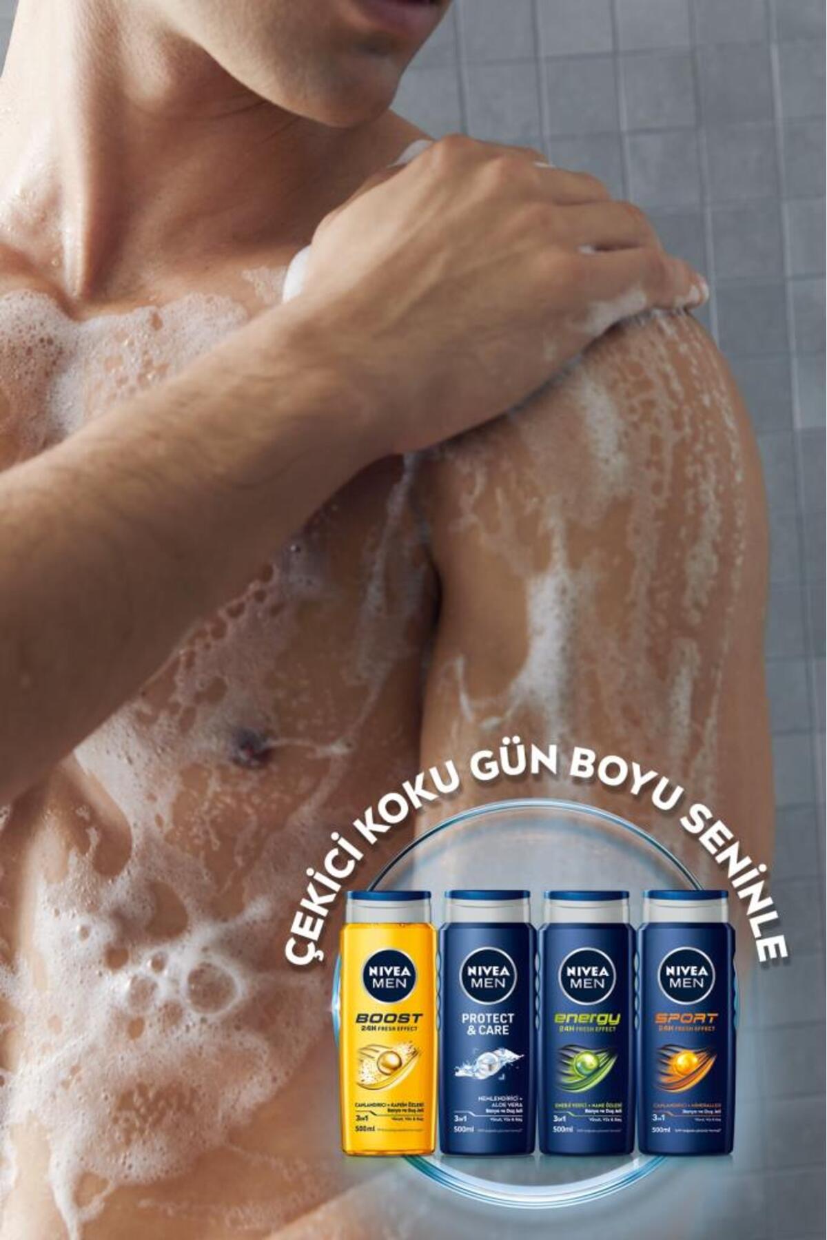 NIVEA ژل حمام افزایش دهنده انرژی مردانه 500 میلی لیتر