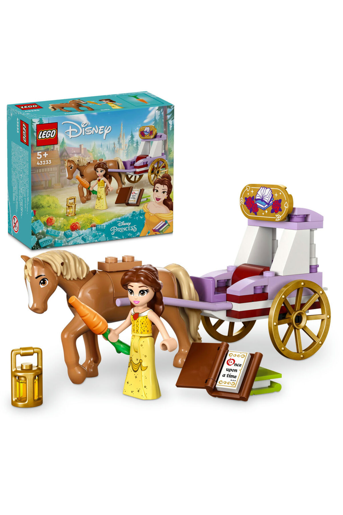 لگو و اسباب بازی های ساخت محور کالسکه اسبی DISNEY 43233 BELLE'S STORYTIME اورجینال LEGO