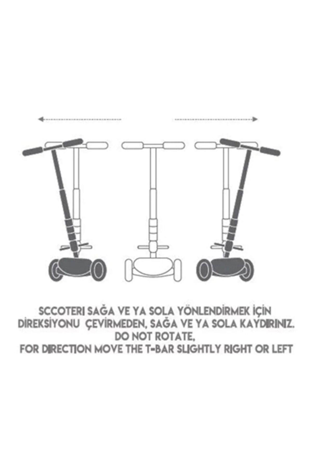 اسکوتر کودکان سه چرخ مشکی با چراغ های LED از ترکیه Rookie