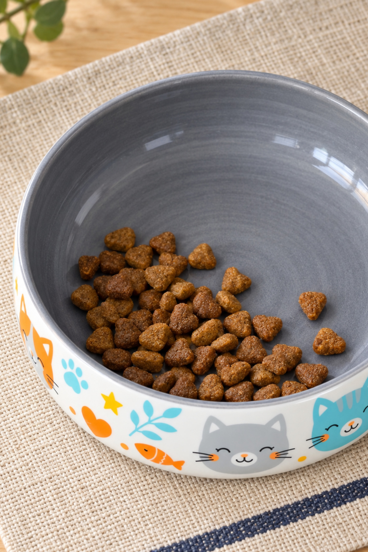 ست دوتایی ظرف غذای و آب حیوانات خانگی پاویچی Pawicci مدل Dekal-2li، چینی طرح‌دار مشکی 600 ml