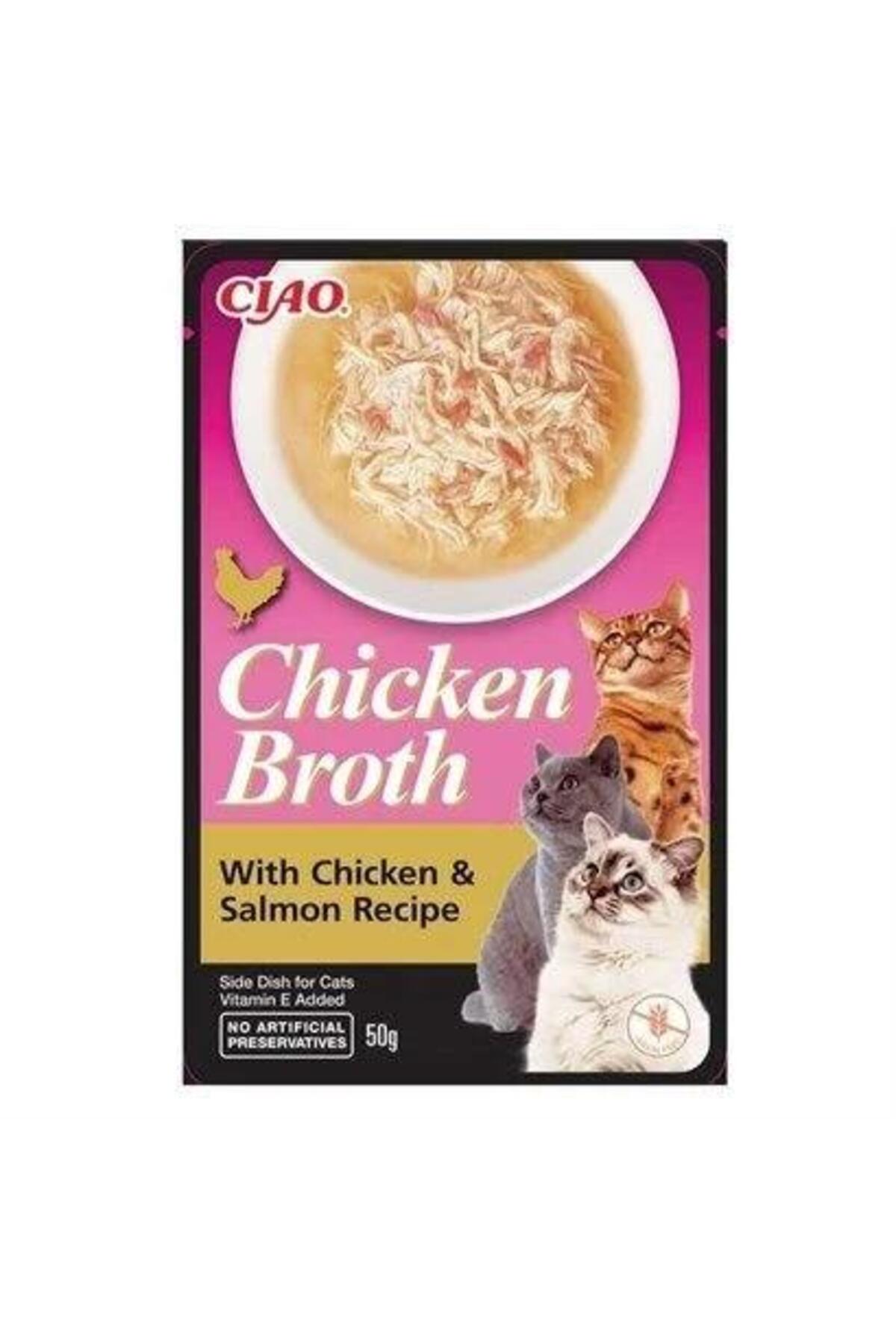 تشویقی گربه Chicken Churu Broth با سالمون و آب مرغ، ۵۰ گرم