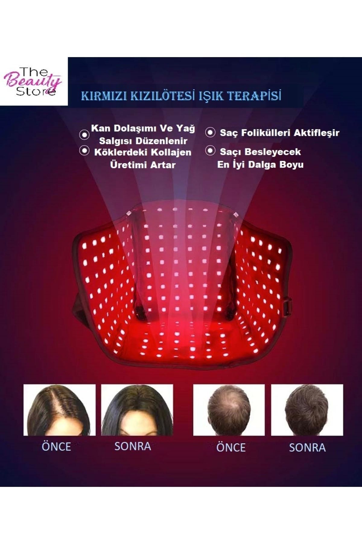 ست مراقبت مو ماسک از درمانی دستگاه لیزر نور مادون قرمز تقویت کننده رشد اورجینال TheBeautyStore