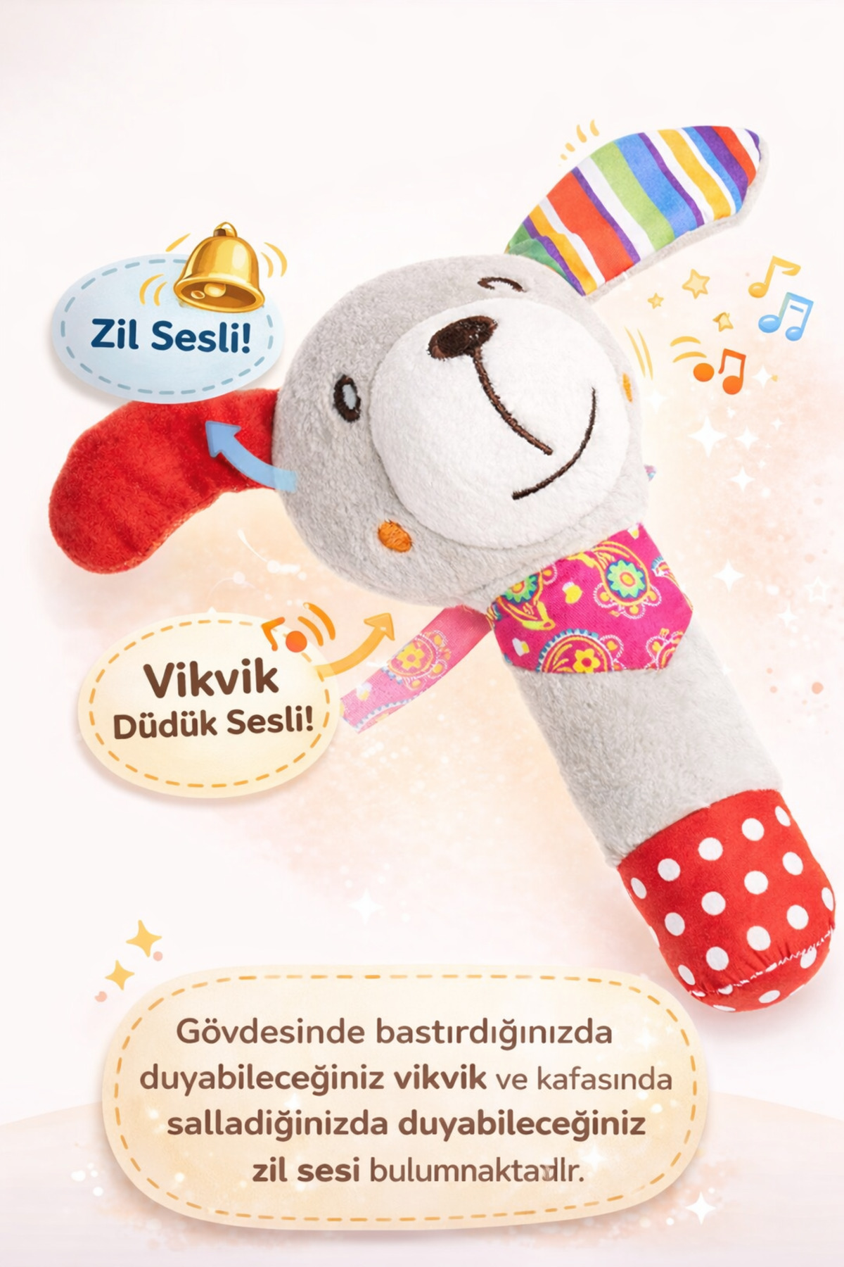 اسباب بازی های پشمی خرگوش مکرر مخملی اورجینال Sozzy Toys