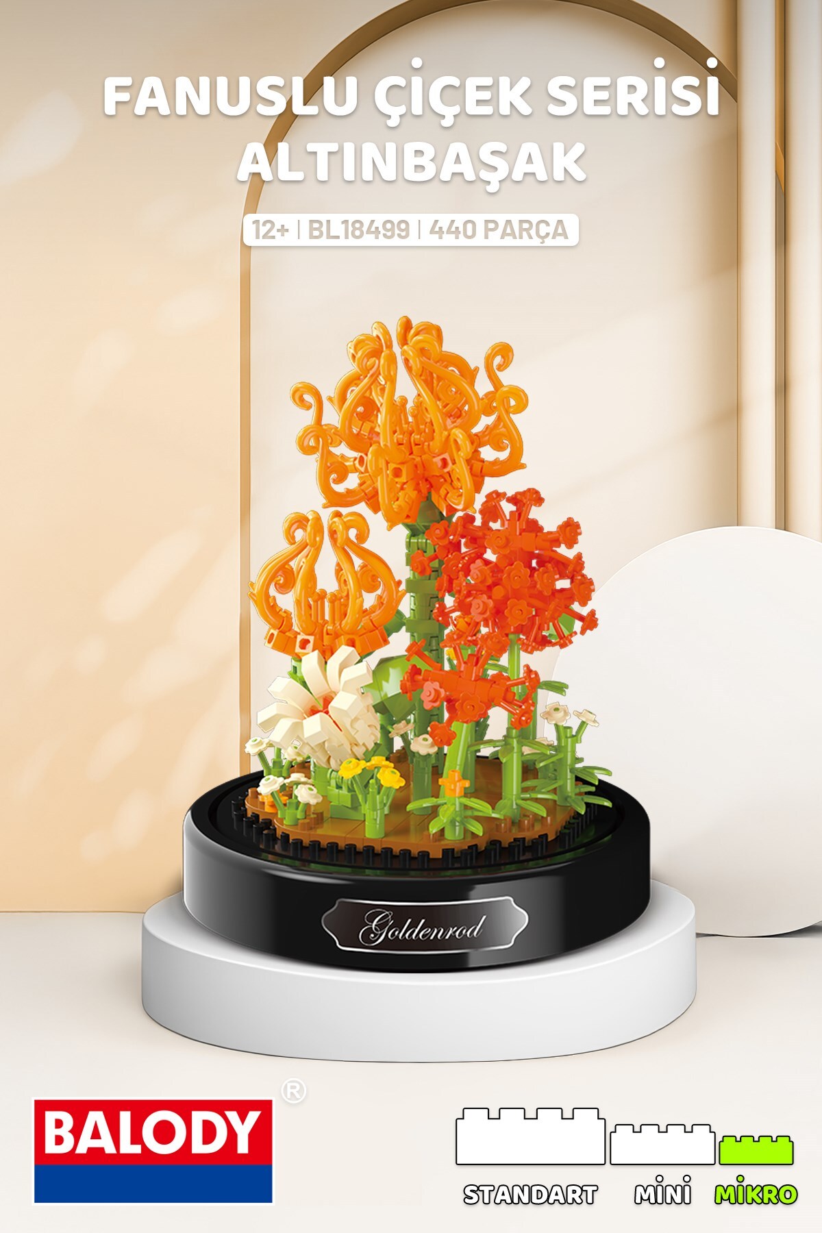 لگو و اسباب بازی های ساخت محور BELL JAR SERIES – مجموعه بلوک ساختمانی GOLDENROD 440 قطعه از ترکیه balody