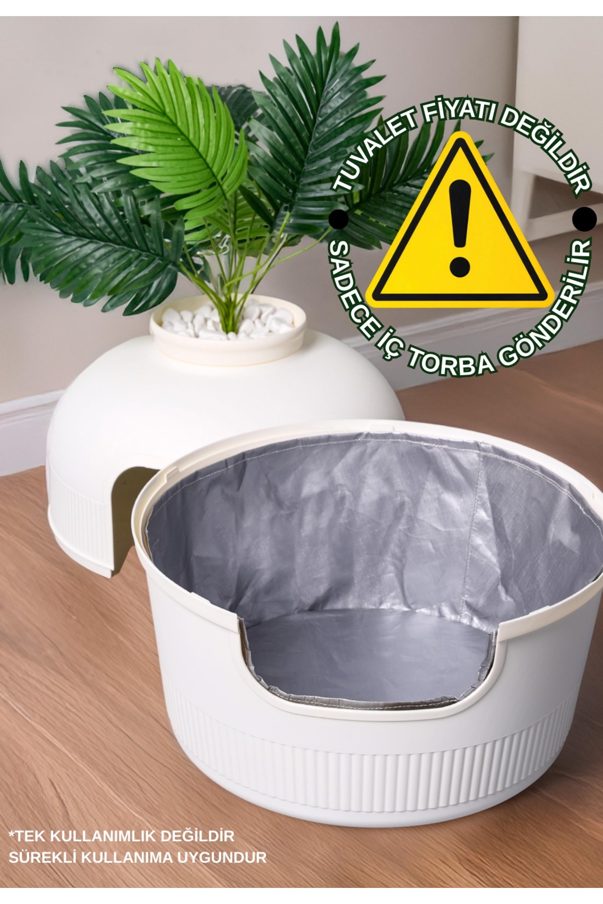 کیسه تزئینی توالت گربه دکوراپت Dekorapet مدل DKRTRB01، خاکستری